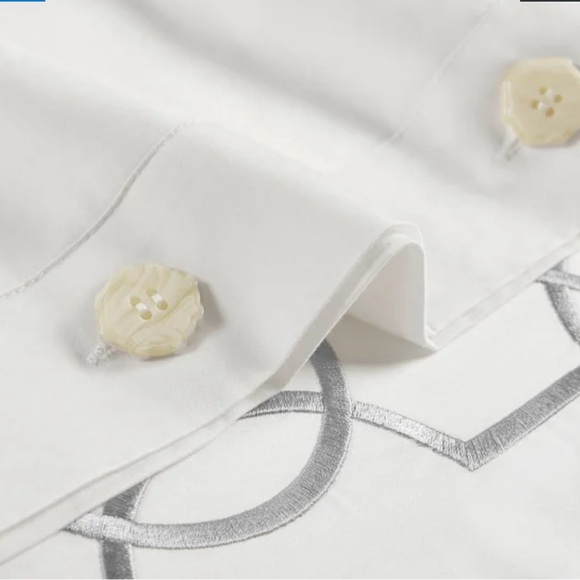 Croscill Home Villa 3 Piece Duvet Set Queen/Full Steel Gray - Picture 9 of 13